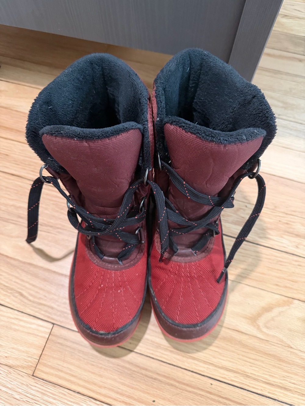 Sorel Women’s Burgundy and Black Insulated Winter Boots
